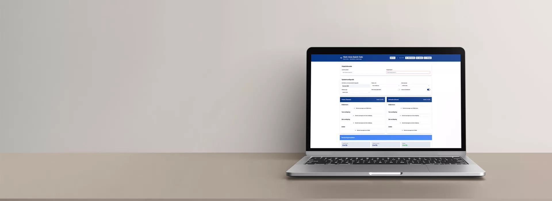 Vent-Axia QuickCalc rekentool ventilatie