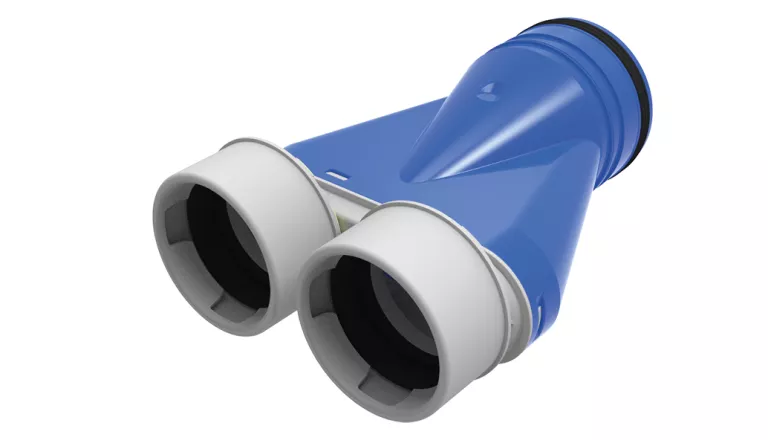 Réduction Ø125 mm - Uniflexplus+ 2xØ90 mm sans bouche