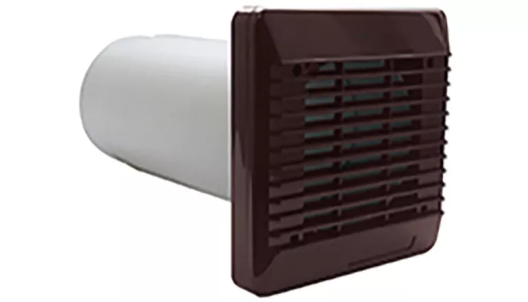 Muurdoorvoer met rooster bruin Ø100 mm