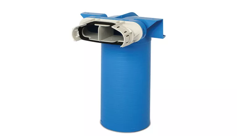 Collecteur terminal 132x52 mm-125 mm 90° avec manchon