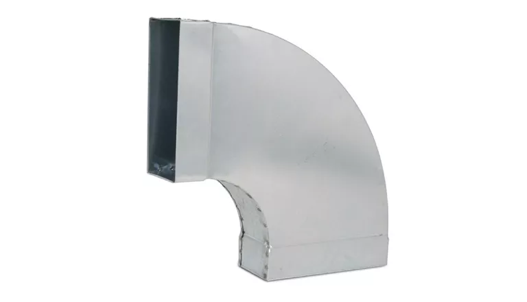 Coude horizontal 90° 220x80 mm rond galva