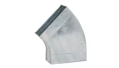 Coude horizontal 45° 220x80 ronde galva