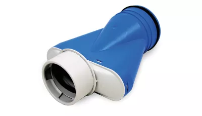 Verloop Ø125 mm - 1xØ90 mm zonder ventiel