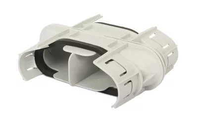 Mof grijs voor flexibele buis 132x52 mm